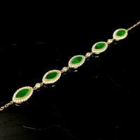 Pulsera de Jadeíta Birmana Natural de Grado A, Forma Marquesa, Verde, para Uso Diario, Regalo para Mujer (con Certificado NGTC)