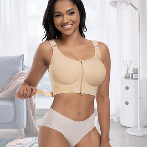 Post-Op Stage 1 Faja Vest Augmentation mammaire Compression Garment Shapewear Bra Tops avec <span class=keywords><strong>ceinture</strong></span> de réglage - Product Image 1