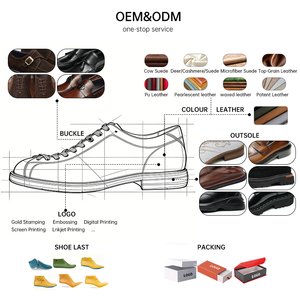 Chaussures habillées pour hommes en cuir de cheval véritable sur mesure OEM, avec couture Goodyear, à lacets - Chaussures de bureau et de carrière imperméables et respirantes - Product Image 4