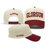 Casquette de baseball personnalisée brodée en 3D, style camper bicolore, 5 panneaux structurés, fabricant de casquettes