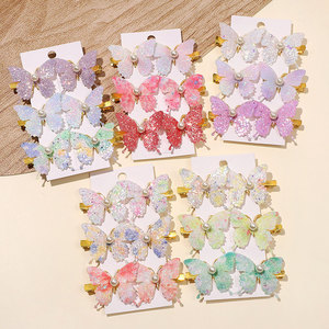 Nueva Horquilla para el Cabello con Alas de Mariposa Brillantes y Coloridas para Niñas, Pasador de Pelo Infantil con Perlas Brillantes, Horquillas de Nailon, Accesorios para el Cabello de Niños - Product Image 2
