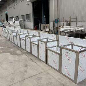 Évier en acier inoxydable 304, autoportant, pratique, pour cuisine commerciale, panier d'égouttage, rectangulaire, <span class=keywords><strong>style</strong></span> tablier, avec couvercle frontal - Product Image 5