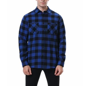 Chemise décontractée pour homme 2026 respirante, double face, finition brossée, grande taille, en flanelle tricotée, avec logo personnalisable, pour l'automne - Product Image 6
