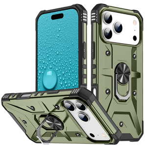 Magnétique 360 ° Étui de téléphone rotatif avec support pour <span class=keywords><strong>iPhone</strong></span> 17 Pro Max 17 Air 16E 14 15 Plus 11 12 <span class=keywords><strong>13</strong></span> avec anneau de maintien, <span class=keywords><strong>coque</strong></span> rigide en PC - Product Image 1