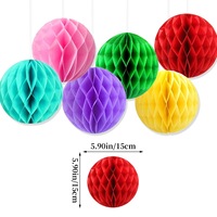 Set de Decoración para Fiestas de Cumpleaños Transfronterizo, Guirnaldas de Cumpleaños, Adornos Espirales Coloridos, Estrellas de Papel PET para Fiestas