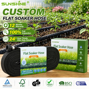 Mangueira de Irrigação por Gotejamento SUNSHINE para Jardim, Conectável, Plana, Sistema DIY, PVC Ecológico Degradável, Comprimento Personalizável - Product Image 1