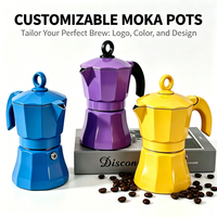 Kingze OEM/ODM 150/300ML Cafetière Moka Personnalisable pour Plaque de Cuisson, Machine à Expresso Portable Italienne pour le Camping en Plein Air