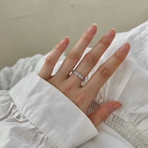 Dylam Trendy Design 925 <b>Silver</b> Eternity Band 5A Zirconia Open <b>Adjustable</b> Wedding Engagement Promise <b>Rings</b> for Women Lady Girls - Product Image 3