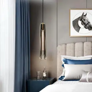 豪華な北欧のクリスタルハンギング照明ペンダントランプバーシャンデリアモダンな家の装飾ホテルの寝室のベッドサイドの小さなシャンデリア