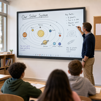 Tableau blanc interactif intelligent 86 pouces 3840X2160 Écran tactile multipoint pour l'éducation, les entreprises, OEM, ODM
