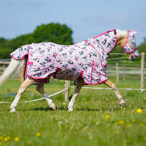 Tapis de mouches de cheval avec tissu en maille de polyester léger respirant idéal pour le confort d'été et une couverture complète - Product Image 5
