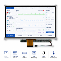 شاشة عرض رسومية 15.6 بوصة بدقة 1920×1080 FHD TFT IPS LCD EDP 30 دبوس متوافقة مع Innolux N156HCE-EN1 بنطاق ألوان عالي 85% NTSC