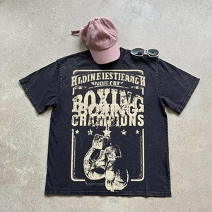 เสื้อยืดวินเทจผู้ชาย ลวดลายพิมพ์แบบดิสเทรส สไตล์เรโทร ทรงยูนิเซ็กซ์ คุณภาพสูง ผ้าฝ้าย 100% ระบายอากาศได้ดี แขนสั้น - Product Image 2