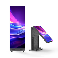 Affiche publicitaire numérique portable à LED P2.5, intérieur, 4K haute définition, écrans amovibles, affiche pliable à LED P1.86