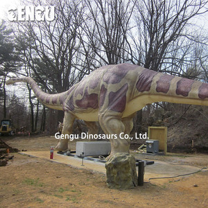 Dinosaure Mamenchisaurus en métal personnalisable avec queue et cou de 24m de long pour les centres commerciaux et les écoles - Product Image 5