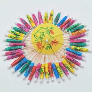 Ombrellini <span class=keywords><strong>per</strong></span> Cocktail in Bambù Ecologici, Stuzzicadenti <span class=keywords><strong>di</strong></span> Alta Qualità in Colori Tropicali Assortiti <span class=keywords><strong>per</strong></span> <span class=keywords><strong>Feste</strong></span> - Product Image 4