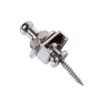Boutons de verrouillage de sangle de sécurité en métal broches d'extrémité verrouillage de sangle de guitare avec vis de montage pour guitare acoustique électrique, basse, ukulélé