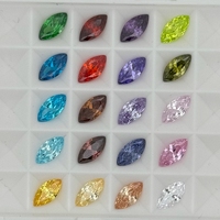 Vente en gros de pierres de zircone cubique taillées à la machine, 1,5x3-7x14mm, blanc, vert, café, aquamarine, marquise, tanzanite 5A, pour la fabrication de bijoux