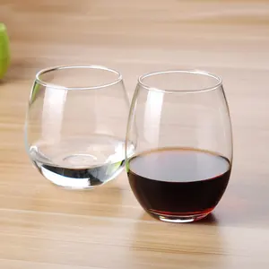 משלוח מדגם סיטונאי מותאם אישית 7oz stemless יין כוס 12oz יין משקפיים כוס