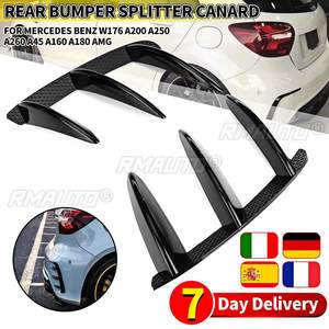 สปอยเลอร์กันชนหลังแบบแยกส่วน 2 ชิ้น รุ่น W176 สำหรับ Mercedes Benz W176 A200 A250 A260 A45 สำหรับชุดแต่ง AMG ทำจากพลาสติก ABS สีดำ - Product Image 1