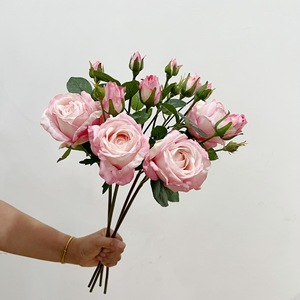 ดอกไม้ประดิษฐ์ ก้านเดี่ยวพร้อมขอบสีไหม้สไตล์วินเทจ กุหลาบเคย์ลา สำหรับจัดดอกไม้ตกแต่งและเป็นอุปกรณ์ประกอบฉากถ่ายภาพ - Product Image 3