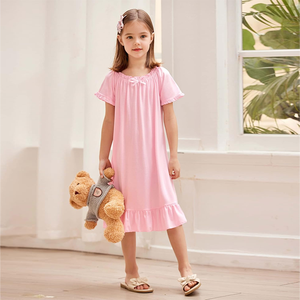 <strong>Toddler</strong> Girls Sleepwear New Arrival Short <strong>Sleeve</strong> Victorian Pajama Dress Wholesale Girls Soft Princess <strong>Nightgown</strong> for 3-12 Years - Product Image 5