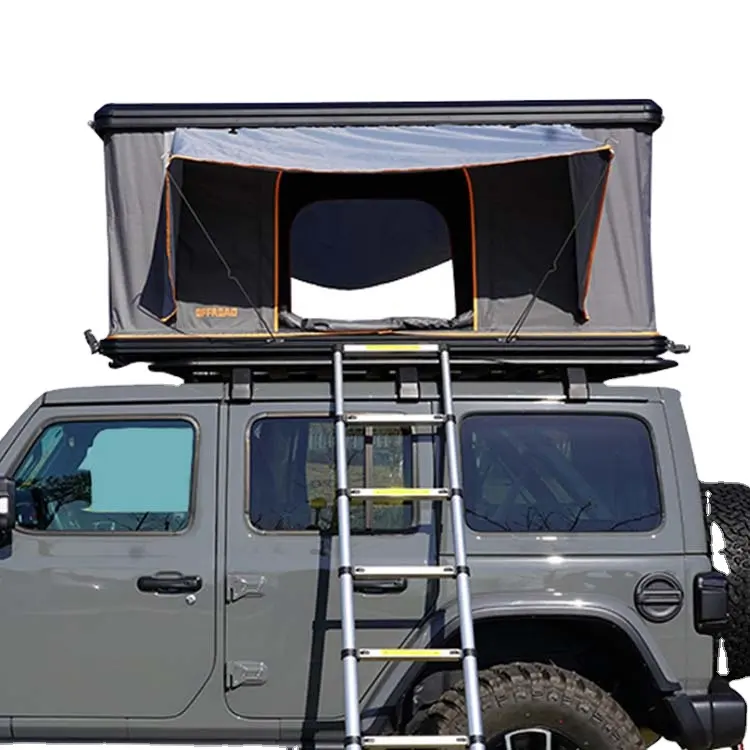 Kustom 2-3 Orang Tahan Air Ruang Besar Atap Aluminium Tenda Atas Cangkang Keras Pop Up Tenda Atap Mobil