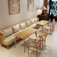 Fauteuil rembourré au design simple, style OEM/ODM, pour restaurant commercial, ensemble table et chaises de salle à manger