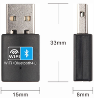 OEM Factory 150Mbps 2-en-1 WiFi BT Adaptador USB 2,0 Wireless WiFi Dongle RTL8723 Chipset Smart LAN Card 5G Network Laptop