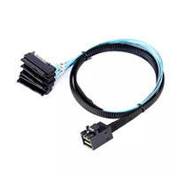 Cable de transferencia de datos de 50CM, 100CM, Mini SAS HDD a 4x SAS de 29 Pines, con disco duro de 15 Potencias, de servidor RAID Cable, venta al por mayor