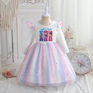 Disfraces de K-<span class=keywords><strong>Pop</strong></span> Demon Hunters en Oferta, Mira, Rumi, Zoy, Ropa de Dibujos Animados, Vestido de Princesa Estampado para Actuaciones - Product Image 5