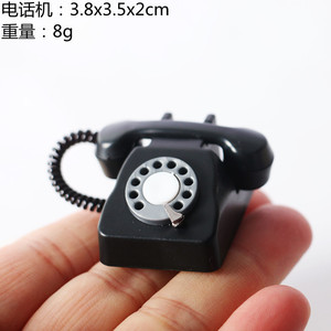 BTXIXI model telepon mini nostalgia miniatur dekorasi rumah bergaya retro