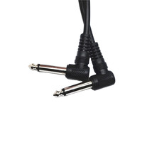Câble de guitare mâle à angle droit 1/4 "Câble de microphone TRS 6.35mm