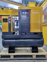 Compresseur d'air à vis lubrifié tout-en-un Airking 25hp 18,5kw 16 bar avec sécheur d'air et réservoir d'air de 300L pour la découpe laser
