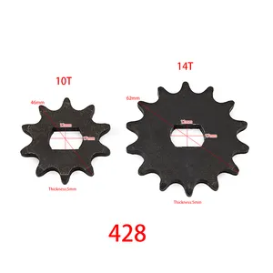 428 chaîne 11T 14T 11 dents 14 dents pignon moteur moteur pignon engrenage pour MY1020 Scooter électrique