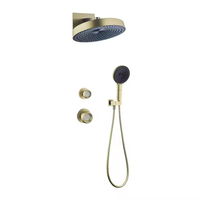 Ensemble de salle de bain avec colonne de douche chromée de haute qualité à double poignée et mitigeur de bain pivotant pour la gamme de douches Mapuche Maine Gem Quality
