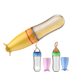 Biberon de céréales <span class=keywords><strong>pour</strong></span> bébé avec étiquette anglaise, en silicone, cuillère d'alimentation souple <span class=keywords><strong>pour</strong></span> la diversification alimentaire des enfants, fabriqué en Chine - Product Image 3