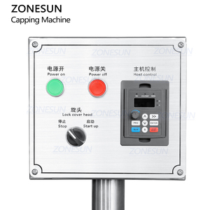 Zonesun ZS-XG440L đầu duy nhất tự động mềm uống bia chai thủy tinh kim loại vòng kéo vương miện cap Uốn Tóc bồng máy đóng nắp - Product Image 2