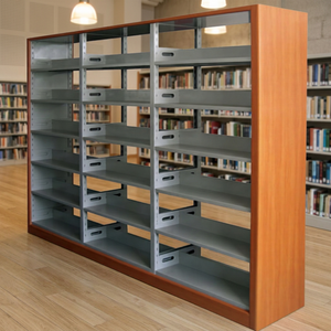 Étagère de rangement industrielle multi-niveaux en métal et bois, multi-usages, pour salon et bureau - Product Image 2