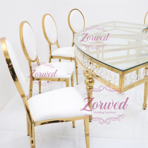 Chaises Royales de Mariage Louis XIX Dorées Brillantes pour Événements, Meubles de Luxe Personnalisés pour Hôtels et Mariages, Vente en Gros de Chine - Product Image 6