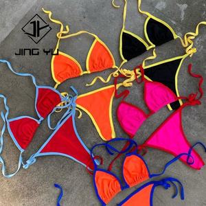 Manufacturer Custom Printed Swimsuit With logo Eco-friendly Fabric String Bikini Women Swimsuit 2024 - Product Image 1