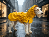 Manteau de Pluie Personnalisé pour Chien – Imperméable, Coupe-Vent, Réfléchissant – Vêtement de Pluie pour Animaux de Compagnie Petites et Moyennes Tailles – Marque Privée