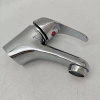 Robinet de lavabo de salle de bain à un trou en alliage de zinc et céramique pour commerce extérieur, robinet chaud et froid pour meuble de salle de bain