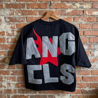 T-shirt graphique brodé sur mesure pour homme, coupe oversize et courte, en coton épais, style streetwear, par un fabricant de vêtements