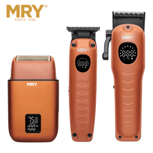 MRY Barber Máquina de <span class=keywords><strong>Corte</strong></span> de Pelo Recargable Ajustable Inalámbrico Profesional T-Blade Trimmer Set Cortadoras de Pelo Eléctricas para Hombres - Product Image 1
