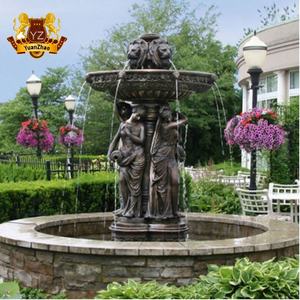 <span class=keywords><strong>Fontaine</strong></span> <span class=keywords><strong>d</strong></span>'eau en bronze artisanale en métal antique de <span class=keywords><strong>grande</strong></span> taille pour la <span class=keywords><strong>d</strong></span>écoration de jardin extérieur - Product Image 5