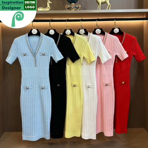 Vestidos Elegantes Coreanos de Alta Calidad con Logotipo, Artículos Populares de Proveedores y Fabricantes Reconocidos para Compra al por Mayor para Damas - Product Image 4