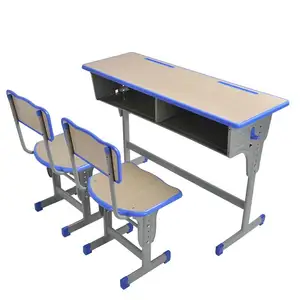 Popular Double Desk And Chair,Classroom Double Desk And Chair/Primary School Study Desk And Chair