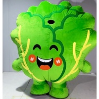 Costume de mascotte gonflable personnalisé en forme de chou-fleur de dessin animé, en tissu Oxford, accessoires de performance gonflables super doux pour adultes