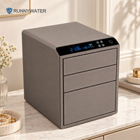Coffre-fort intelligent pour bijoux avec lecteur d'empreintes digitales, écran LED/LCD, serrure numérique électronique, trois tiroirs pour usage domestique